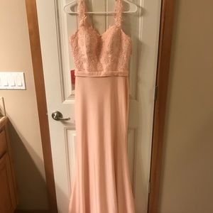 Beautiful trumpet/mermaid sweep train lace dress